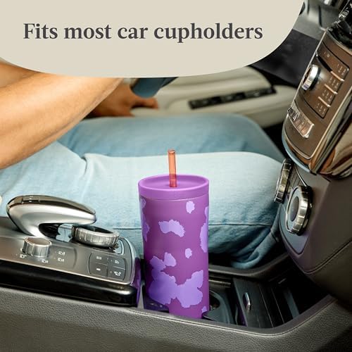 Contigo x Ally Love Streeterville Stainless Steel Tumbler with Straw, Easy Clean Lid, Leak Proof, BPA Free, 24oz, Violet - Image 6