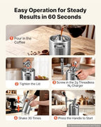 VEVOR Nitro Cold Brew Coffee Maker 68 oz Nitrogen Dispenser System, Home Brew Coffee Keg, Portable Nitrogen Infuser with Dispenser and Pressure Relieving Valve, Gift for Coffee Lovers - Image 6