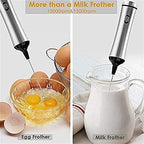 Stainless Steel Motor Milk Frother - Handheld Frother Whisk, Milk Foamer Frother, Mini Blender and Electric Mixer for Coffee, Frappe, Latte, Matcha - Image 5