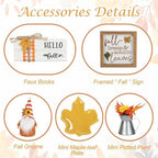 Fall Decorations for Home Indoor, Tabletop 8PCS Fall Tiered Tray Decor Set - Image 3