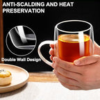 Baalaka Tea Infuser Mug, 16 fl oz Double-Wall Glass for Loose Leaf Tea (Pack of 4) - Image 4