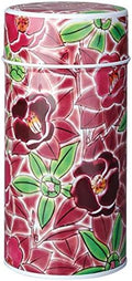 Tokyo Matcha Selection - Kutani Tsubaki Camellia sateel Tea Caddy can - 2 Color - 2 Size - for Tea Leaf [Standard Ship by SAL: NO Tracking Number & Insurance] (Wine, L) by Tokyo+Matcha+Selection