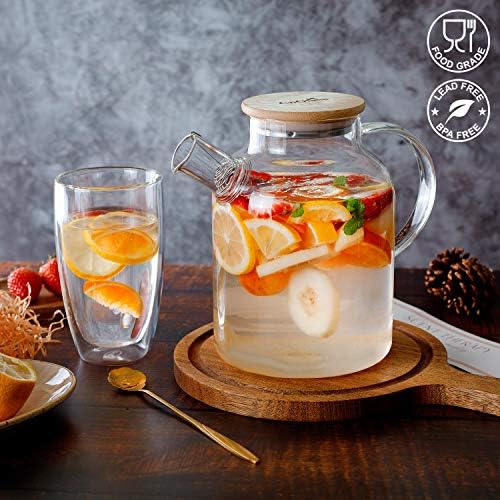 CNGLASS CnGlass16oz (4-pack) Double Wall Coffee Glass Mugs 50.7oz Glass Teapot Stovetop Safe - Image 6