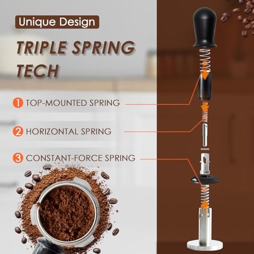 54mm Espresso Tools Set include Tamping Mat, Bottomless Portafilter, Espresso Tamper, Compatible with Breville Espresso Machine - Image 5