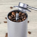 Manual Coffee Grinder with Stainless Steel Burr, Portable Coffee Grinder for for Espresso, Travel, Camping and Office (Silver) - Image 3