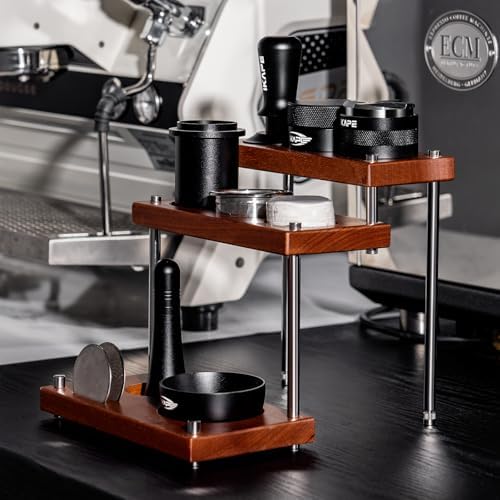 IKAPE 51/53/58mm General Espresso Tamper Station 2025 Newly, Multi-functional 3-tier Coffee Tool Storage Stand, Designed for Tamp, Distributor, Dosing Cup, Puck Screen, WDT, Basket, Funnel - Image 7