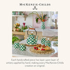 MACKENZIE-CHILDS Tea Kettle, 2 Quarts, Green-and-White Emerald Check - Image 6