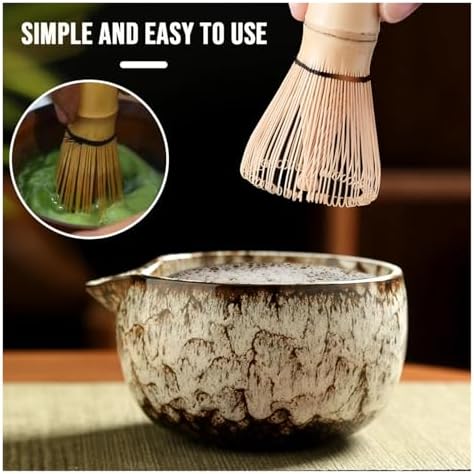 6PCS Matcha Tea Set Whisk Teaspoon Sets Bowl Holder For Tea-Making Tools(Pink 6pcs) - Image 5