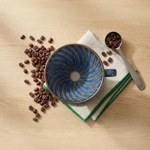 Reusable Ceramic Pour Over Coffee Dripper Porcelain Drip Coffee Maker with Hole Flat Bottom Ceramic Pour Over Maker for Office,Home,Travel,Camping (Brown) - Image 6