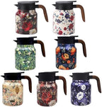 Vintage Floral Teapot with Built-in Infuser, Stainless Steel Thermal Carafe - Image 7