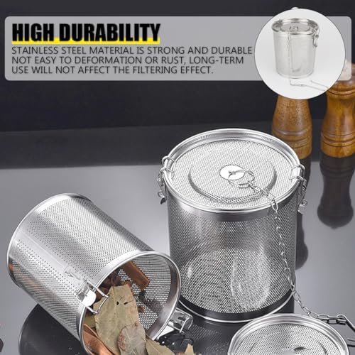 Stainless Steel Spice Filter Seasoning Strainer Cooking Spice Filter Loose Leaf Tea Infuser for Home Restaurant, 6.3x6.8 Inch - Image 5