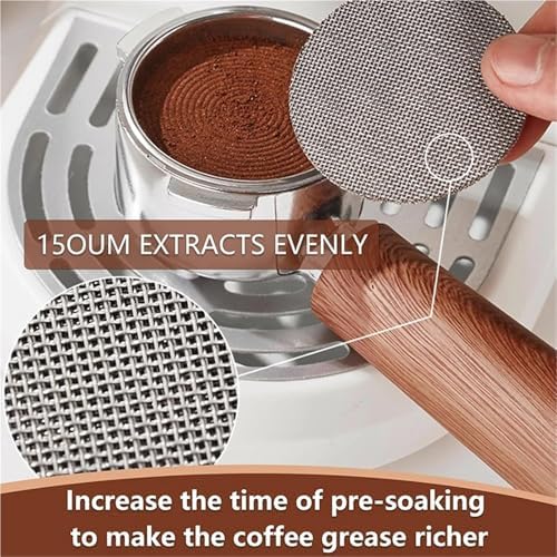 Reusable Coffee Filter Stainless Steel 51/53/58mm Espresso Puck Screen 150μm Mesh Plate Tool(5.8cm) - Image 4