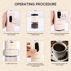 First Grind-While-Charging Rechargeable Coffee Grinder, 1.7X Faster Grinding with Portable Electric Burr Coffee Grinder with 38 Adjustable Grind Settings (CERAMIC BURR - White - Touch screen control) - Image 5