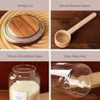 CZSZYGHBAO 2 PCS Large Glass Jar with Airtight Lid, Glass Food Storage Jars for Tea,Spice,Cereal, Egg,Flour,Coffee and More(98 FL OZ/2800 ml) - Image 4