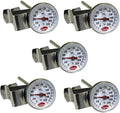Cooper-Atkins 1236-70-1 Bi-Metals Espresso Milk Frothing Thermometer with Clip, 1" Dial and 5" Shaft Length (5 pack) by Unknown