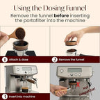 Espresso Accessories Kit for 54mm Portafilter – Premium Matching Barista Tools Set with Durable Aluminum and Real Walnut Wood – Espresso Tamper, WDT Tool and Magnetic Dosing Funnel – Black & Walnut - Image 3