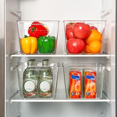 Vtopmart 6 Pack Clear Storage Bins, Pantry Storage Bins with Handle, Large - Image 6