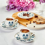 KARACA Iznik XL Turkish Coffee & Espresso Cups 12 Piece Set for 6 100ml - Image 4