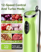 Immersion Blender Handheld 5 in 1 Hand Blender, 1000W Hand Mixer Stick, BPA-Free 12 Speed Handheld Blender with Mixing Beaker, Chopper, Whisk and Milk Frother for Soup, Smoothies, Sauce, Baby Food - Image 4