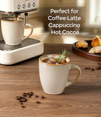 GBhome 12OZ Coffee Mugs Set of 4, Stoneware Coffee Mugs Set, Dishwasher & Microwave Safe - Image 5