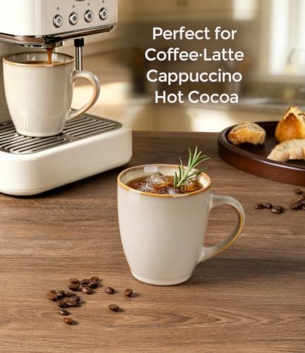 GBhome 12OZ Coffee Mugs Set of 6, Stoneware Coffee Mugs Set, Dishwasher & Microwave Safe - Image 4