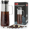 GWNF 48oz Glass Cold Brew Coffee Maker & Iced Tea Pitcher, 150-Mesh Filter by GWNF