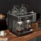 crosson 200 Cup/hour Commercial Drip Coffee Maker, 7.2L Pour Over Coffee Brewer with 4 Glass Decanter&Warmers and Easy Clean Fingerprint Free Housing and 304 Stainless Steel Funnel, - Image 5