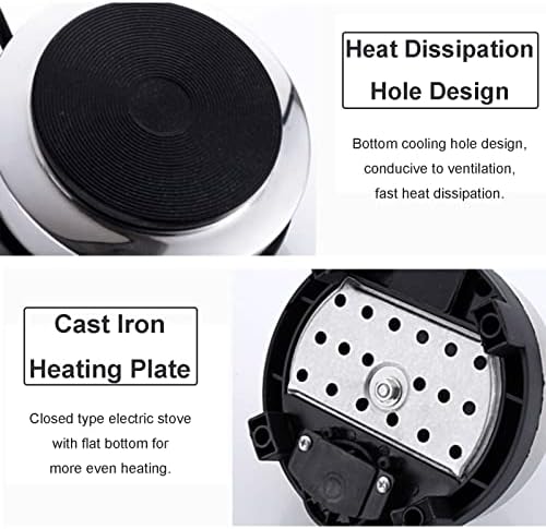 Mini Stove,Portable 500W Electric Mini Stove Hot Plate Multifunction Home Heater (US Plug 110V), suitable for the soup and the porridge,hot pot - Image 5