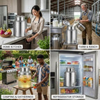 35L/9.25Gal Stainless Steel Milk Can with Spigot Beverage Water Dispenser - Image 6