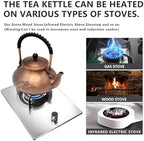 Classic Pure Copper Teapot without Coating, 44oz Tea Kettle with Tea Ball for Loose Leaf, Chinese Style Real Copper Tea Pot for Stovetop Safe, Ruyi Pattern(1300ml) - Image 4