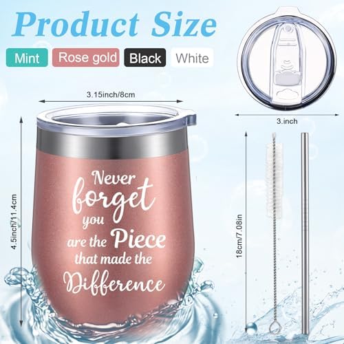 Sieral 8 Pcs Thank You Gifts for Women Appreciation Wine Tumbler, Cute - Image 2