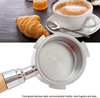 3 Ear Bottomless Portafilter for Coffee Machines, Stainless Steel Espresso Handle with Ergonomic Beech Wood Grip, Compatible Filter Holder for Home Barista Use (51mm) - Image 6