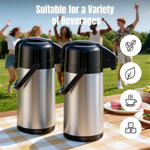 Coffee Carafe with Double Pump, 2-Pack Airpots, 84.5 fl oz Each - Image 6