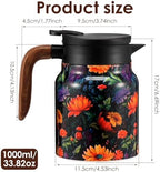 Vintage Floral Tea Stainless Steel Tea Kettle Drip-Proof Tea Pot With Tea Infuser Mini Thermo Coffee Pot Home Teaware (Style 4) - Image 7