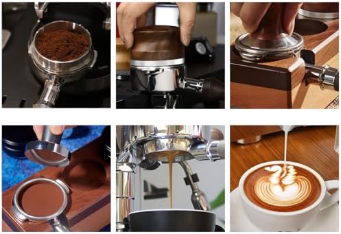 54mm Bottomless Portafilter for Breville 8 Series, Brown Handle - Image 6