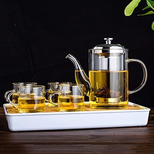 LJYT Glass Teapot Stovetop Safe Glass Teapot with Removable Infuser Stovetop Safe Glass Tea Kettle,Tea Pot for Loose Leaf Tea,for Tea Maker for Home Office (Color : C, Size : 500ML) - Image 2