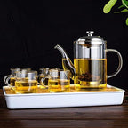 LJYT Glass Teapot Stovetop Safe Glass Teapot with Removable Infuser Stovetop Safe Glass Tea Kettle,Tea Pot for Loose Leaf Tea,for Tea Maker for Home Office (Color : C, Size : 800ML) - Image 2