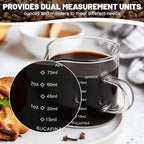 ASelected 4 Pack Espresso Cups with Wood Handle, 100ml/3.5oz Double Spout Glass Measuring Cup with Dual Scale, Clear Espresso Shot Glass with V-Shaped Mouth - Image 5