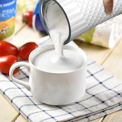 Saicefe Electric Milk Frother and Steamer, 4 in 1 Automatic Milk Frother and Milk Warmer, Hot and Cold Milk Foam Maker for Coffee, Latte, Cappuccino Silent Operation (White) - Image 3