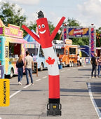 LookOurWay Air Dancers Wacky Waving Inflatable Tube Man Attachment - 7 Feet Tall Advertising Air Dancer Waving Man Inflatable Tube Guy - Blower Not Included - Red/White/Blue - Image 6