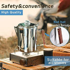 Camping Coffee Percolator Stainless Steel Stovetop Camp Coffee Maker 12 Cup - Image 6