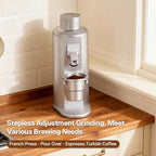 G163C Electric Single Dose Coffee Grinder with 63mm CNC 8-Core Conical Burr, 72W 160 RPM, Stepless Adjustment & Anti-Static for Espresso and Pour Over, Coffee Bean Miller (Black) - Image 3