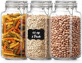 JunVpic 50oz Glass Jars with Airtight Lid, 3 Pack Flour Sugar Containers by Junvpic