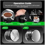 Coffee Tamper, 2 In 1 Adjustable Depth Espresso Distributor Tool Fit For 51/54/58mm Bottomless Portafilter(58.35mm fits 58mm,Silver) - Image 5