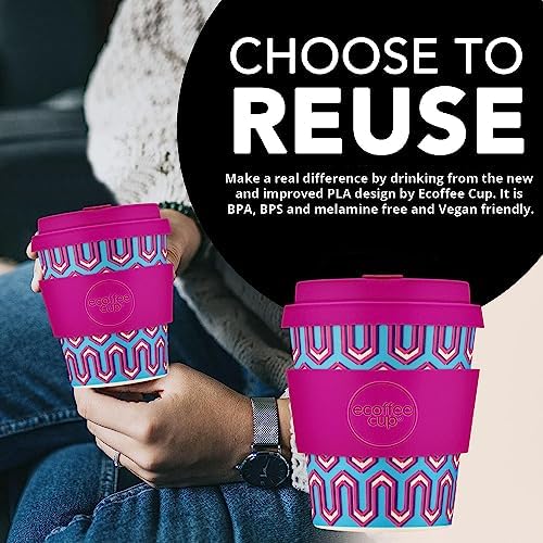 Ecoffee Cup 8oz (240ml) Reusable Coffee Cup – PLA Plant-Based Travel Mug with Silicone Lid, Melamine Free & Dishwasher Safe – Messages from the Unseen World - Image 6