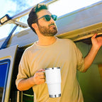VEGOND 20 oz Tumbler Bulk with Handle Lid and Straw, Stainless Steel Insulated Travel Coffee Mug Set, Spill Proof Double Wall Metal Tumblers Cups, White 6 Pack - Image 6