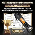 Therm Pro® Chef Meat Thermometer Digital, 1 Sec Instant Read, NIST® Certified Accurate to ±0.5℉, Ultra Bright LED Screen, 100% Waterproof, Auto-Rotate, for courtyard BBQ, Turkey, Candy, Liquids, bread - Image 3