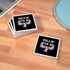 CafePress My Little Pony Rollin With My Ponies Tumbled Stone - Set of 4 Coasters Set of 4 - Image 3