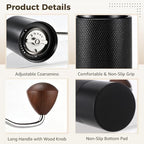 Portable Manual Coffee Grinder, Stainless Steel Conical Burr Coffee Bean Grinder, Hand Grinding Machine with 2 Cleaning Brushes, Adjustable Grind Setting for Espresso, Pour Over, and Drip Coffee - Image 4