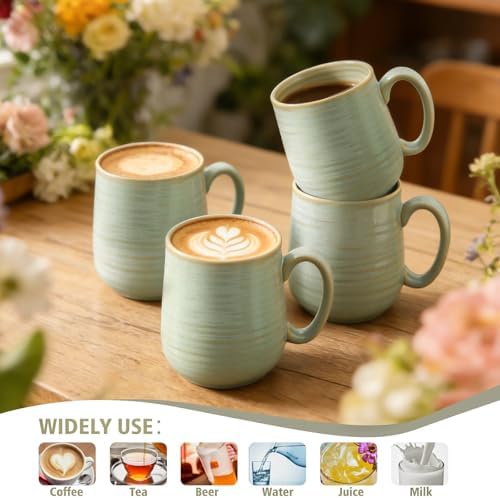 Coffee Mugs Set of 4, 15 Ounce Coffee Cups,Large Mug Set for Gifts - Image 5